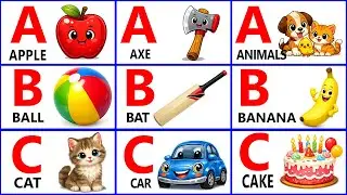 English Alphabets A to Z for Kids | ABC Learning with Pictures @Khoshiofficial ​
