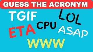 Guess the Acronym | 80 Acronyms Quiz