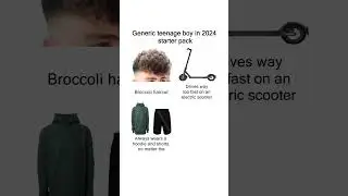 Generic teenage boy in 2024 starter pack meme #Memes