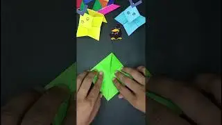 Origami Easy Crow Tutorial - Papercraft Crow #origami #papercraft #shorts