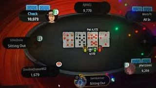 Bambams party tree house  is live! Playing poker Stars. High steaks, 😆