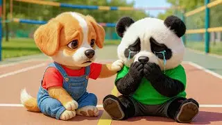 Baby Puppy Shows True Friendship ❤️ Panda Bullied at School but Finds Love & Comfort 💔🐼🐶
