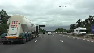 Driving On The M5 Motorway From J7 Worcester To Taunton Deane Services Taunton J25 26, England