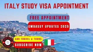 Italy Study Visa Embassy Appointment 2025 | Slots Opening Soon &ndash; Free Booking