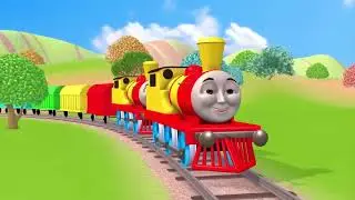 Choo Choo Train Song 🚂 | Learn Colors with Fun Train | Kids Songs & Nursery Rhymes