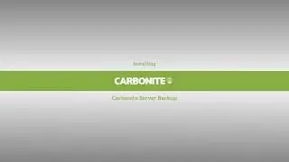 Установка резервного копирования Carbonite Safe Server