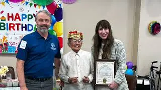Celebrating 104 Years at Wildomar Senior Assisted Living. Special City Award