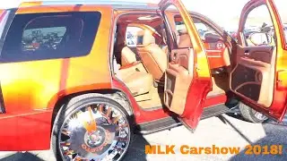Orange SUV Cadillac at MLK CarShow 2018!