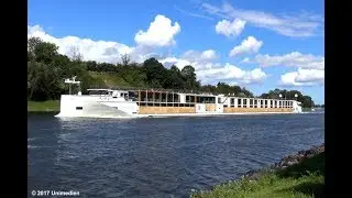 CRYSTAL BACH | spectacular aerial views during conveyance at Kiel Canal | 4K-Quality-Video