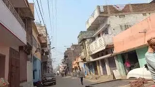 Bettia #west# Champaran #street #house structures #shoaps#people walking#lifestyle#rural small city