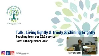 Talk:  Living lightly and freely and shining brightly