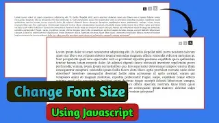 Change Font-size using Javascript with Button | Increase Decrease Font Size on Website|Coding Power