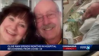 Clive man learning to walk and eat again after battling COVID-19