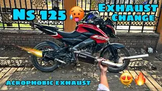 Ns 125 Exhaust Change😱🔥 || Crazy Loud Sound || Rohit Raj Vlogs