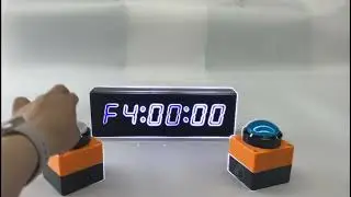 Battery Powered Blue Digital Countdown Count up Timer with Wireless Push Button Buzzer