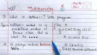 isAlive() method in java multithreading | Learn Coding