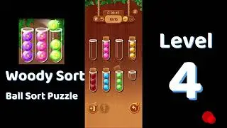 Woody Sort Level 4 | Ball Sort Puzzle Gameplay 🧠 | Solutionguruji