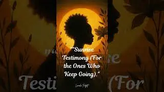 &ldquo;Sunrise Testimony (For the Ones Who Keep Going)&rdquo;