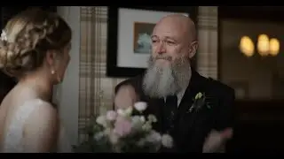 Stunning small Scottish wedding highlight film Kinlochard Village hall