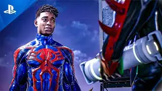 Spider Man 2 Two 2099 Suit  Miles vs Peter Epic Fight With 2099 Suit ULTRA HD 60 FPS