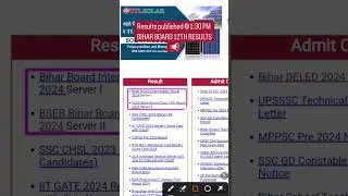 #bseb12th results out &copy;1:30.PM #BIHAR BOARD RESULTS #INTERMEDIATE EXAMS RESULTS
