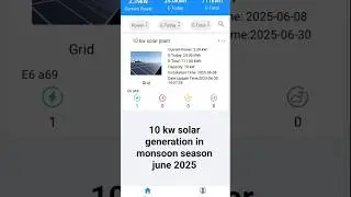 10 kw solar unit generation in monsoon #10kw #monsoon #solar #solarsystem #solarenergy