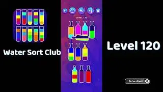🎮 Water Sort Club Level 120 Walkthrough | Fun Liquid Sorting Game 💧 | SolutionGuruji