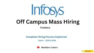 Infosys Hiring 2025 & 2026 Batch | Off Campus Recruitment | Freshers Jobs