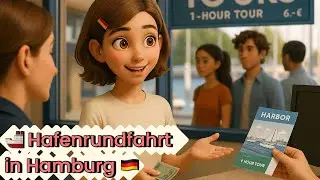 🚢 Hafenrundfahrt in Hamburg 🇩🇪 – A German Harbor Tour Story for A1-A2 Learners
