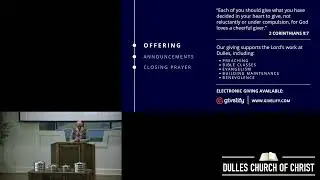 Dulles church of Christ Live Stream