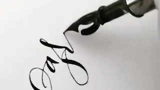 Copperplate calligraphy with sumi ink