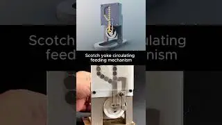 Scotch yoke circulating feeding mechanism  #mechanism #3ddesign  #engineering #mechanic #mechanical