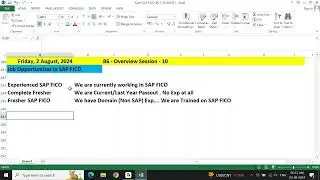 BATCH 06: SAP S/4 HANA FICO: Overview Session 10