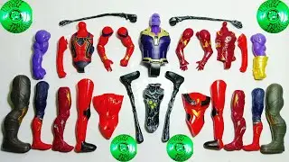 unboxing maunan superhero spidermaan x ultraman x iron man x sirenhead x thanos