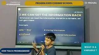 Kid explains what a variable is #python #pythonforkids  #kidsvideo  #codingforkids