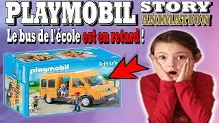 PLAYMOBIL STORY ANIMATION : Le bus de l'école est en retard  (HISTOIRE)  6866