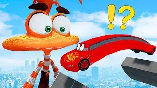 LONG CARS vs INSIDE OUT 2 Giant Ramps in Teardown