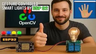 ESP32 + OpenCV Hand Control (4-Channel Relay) &mdash; Turn Anything ON with Hand Gestures!