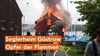 Feuer-Drama am Inselsee &ndash; Seglerheim in G&uuml;strow vollst&auml;ndig zerst&ouml;rt