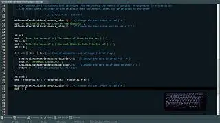 Probability combinations calculator code