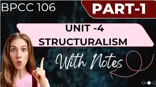 BPCC 106/UNIT-4/PART-1/STRUCTURALISM/PSYCHO STUDY#psychology #ignou