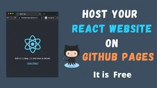 Deploy react app to Github pages | Host React Website on Github