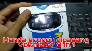 Memasang Voltmeter di Motor Scoopy | Voltmeter Modish 3 in 1
