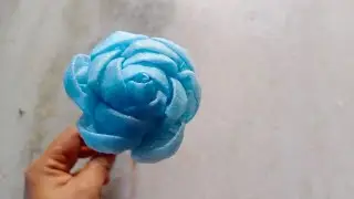 Rose flower making with face mask / Best out of waste surgical mask / Recycle materials craft