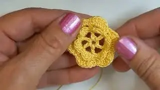 Easy Crochet Pattern flower motif/Легкий візерунок квітки гачком#crochetflower#easypattern#вязання