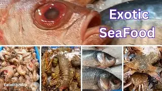 ✨️Fresh Sea Food - Fish Market | GIANT SHARK | Cutting | Prawn Curry | Easy Recipe #trending #new