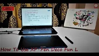 How to Use XP PEN Deco Fun L | Driver installation | shortcut keys | Pen settings | Work area