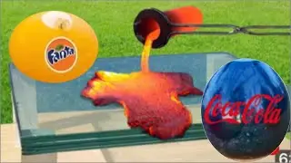 Experiment: Big Balloons from Toothpaste Eruption with Giant Mtn Dew, Fanta, Miranda, Coke, Pepsi