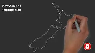 New Zealand Border Map with Capital / How to Draw New Zealand Outline Map