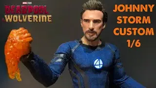 JOHNNY STORM /HUMAN TORCH (DEADPOOL AND WOLVERINE) CUSTOM FIGURE 1/6 SCALE DIY Hot Toys  #marvel